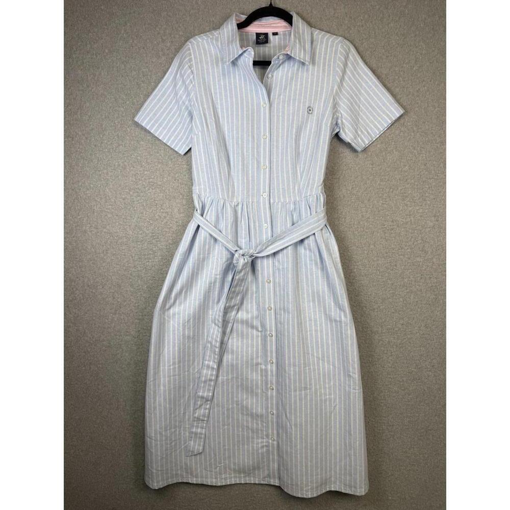 Beverly Hills Polo Club Women's Size Medium Sport Fit Short Sleeve Shirt Dress
